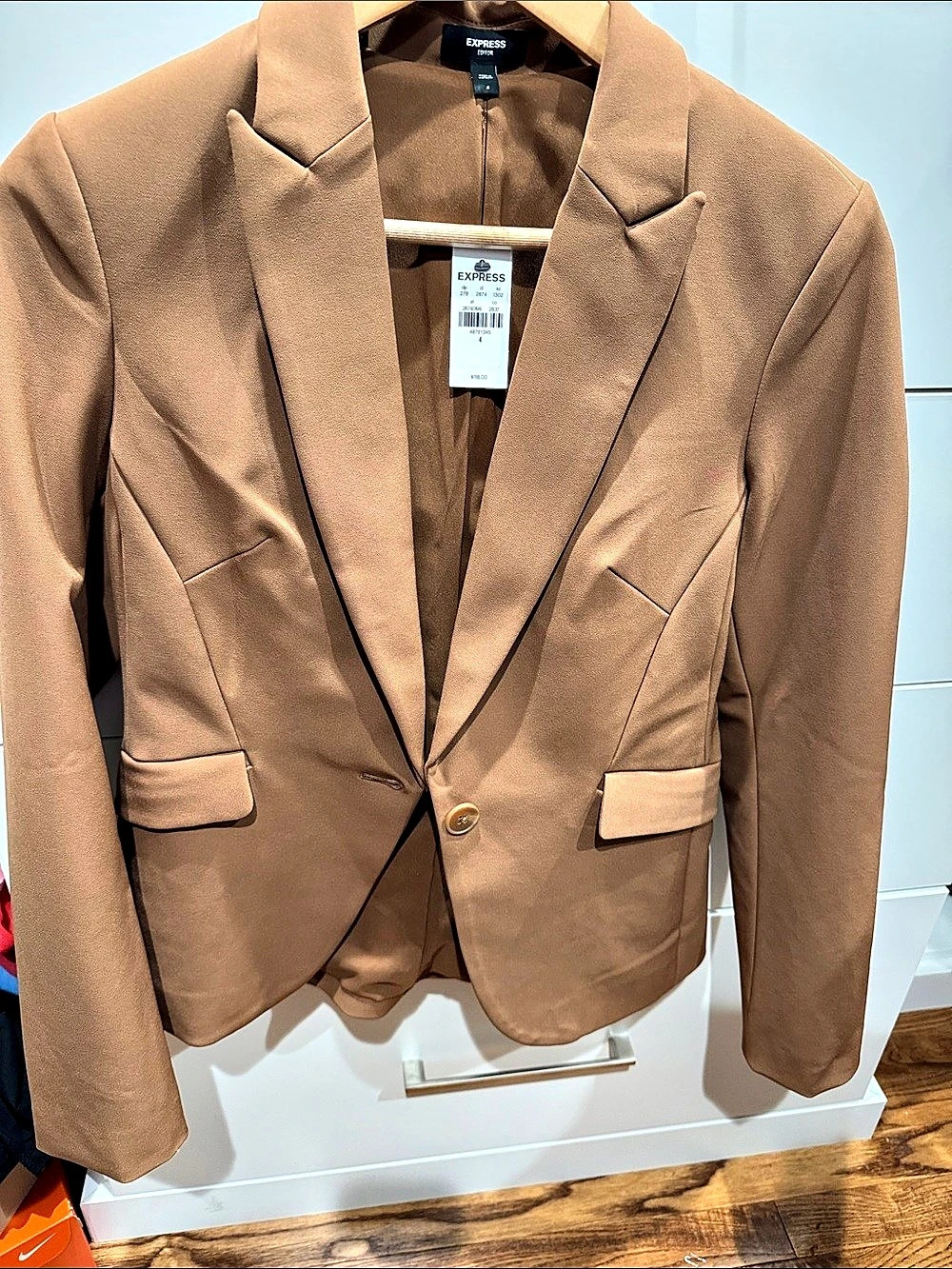 Express Editor Brown Blazer Size 4 NWT
